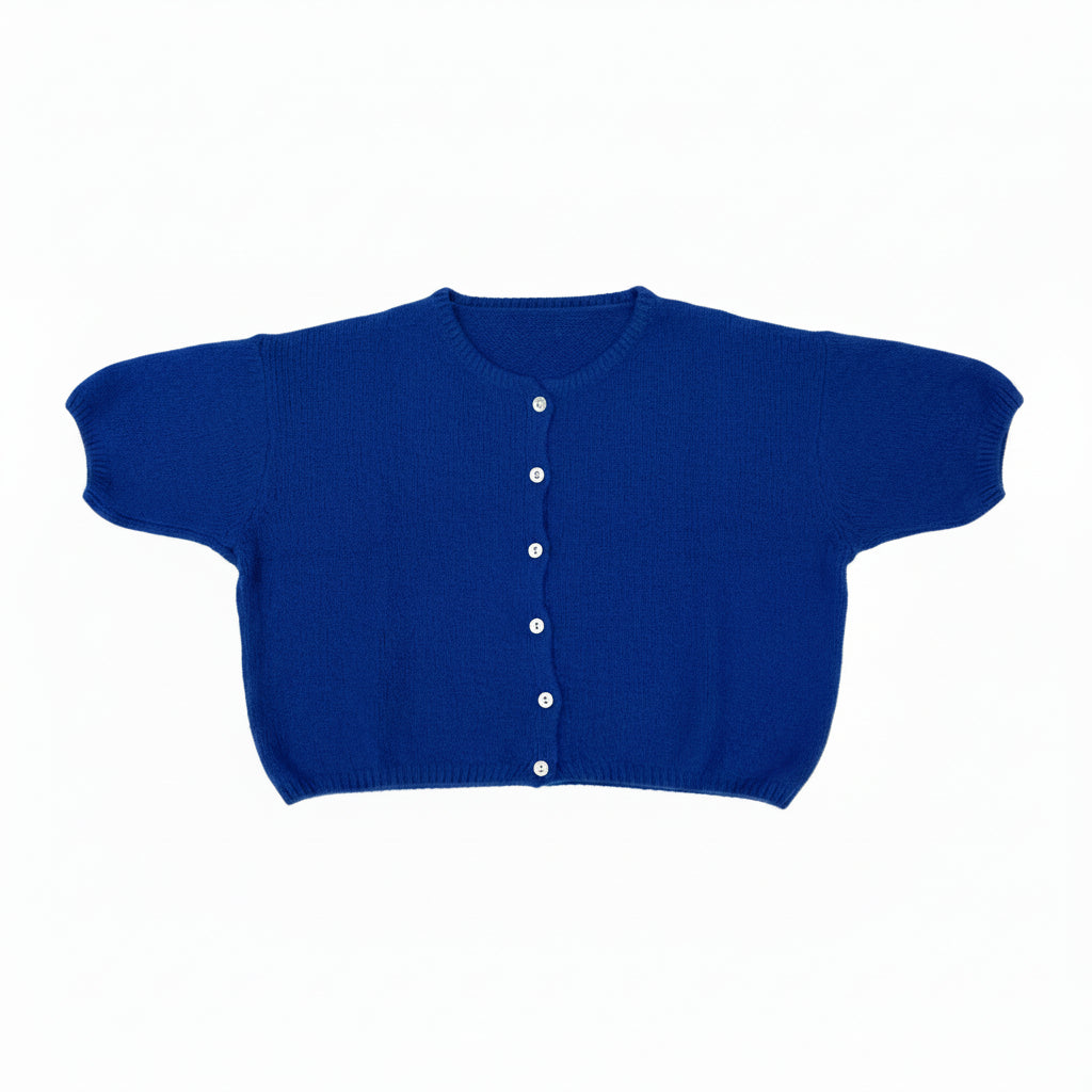 Toni Short Sleeve Cardigan (Red, Royal Blue, Khaki)