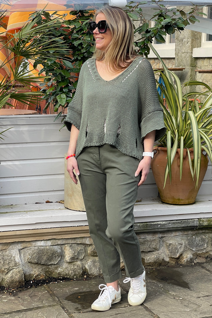 Lydia Chino Trousers | Khaki