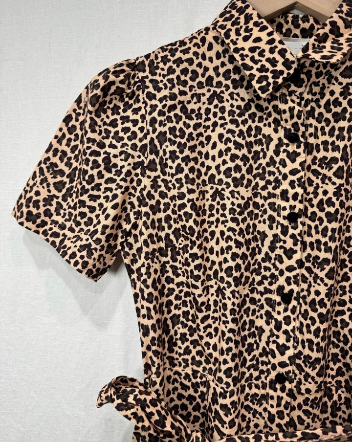 Freya Leopard Print Shirt Dress