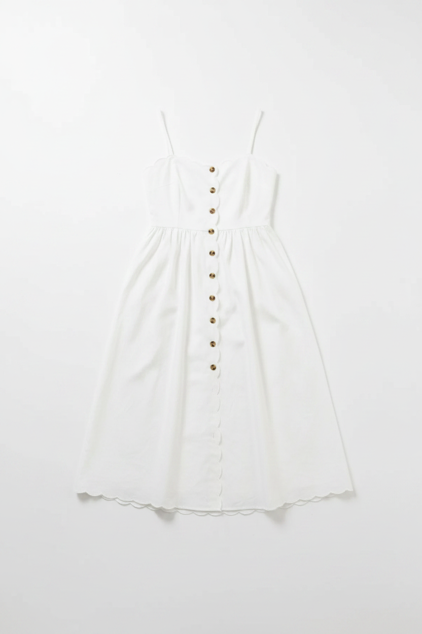 Etienne White Cotton Dress