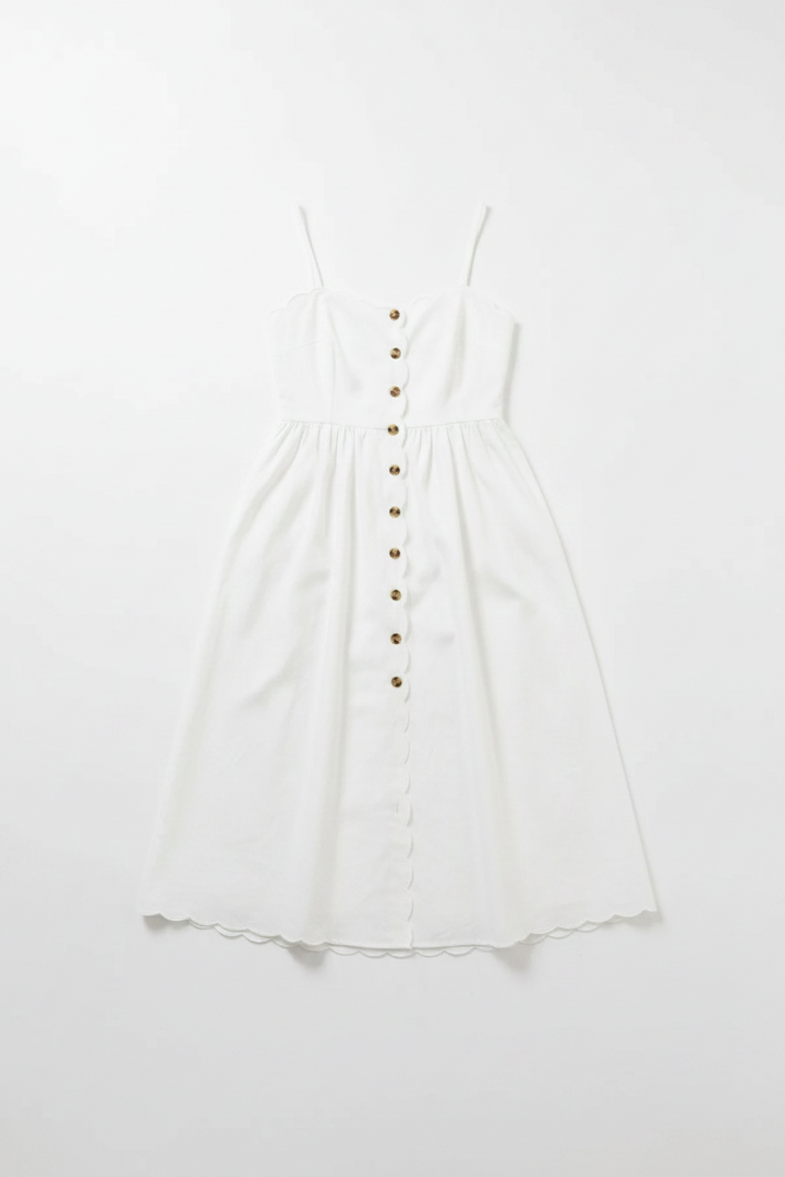 Etienne White Cotton Dress
