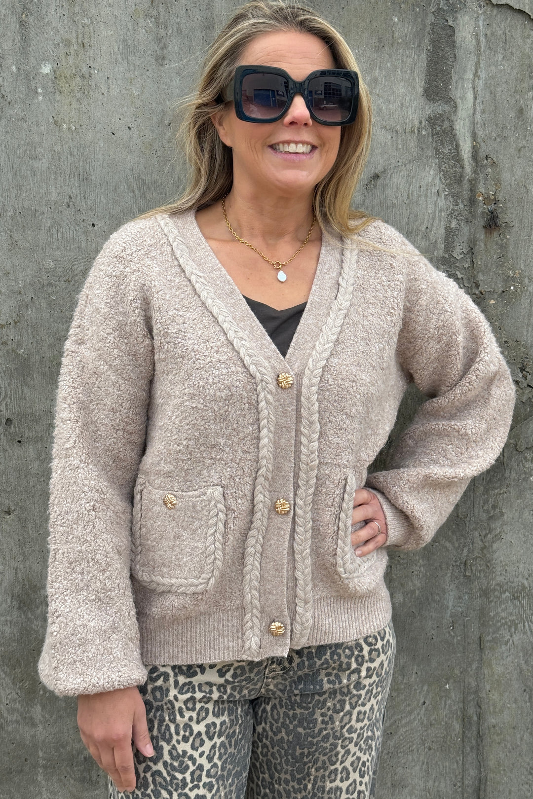 Teddy V Neckline Cardigan