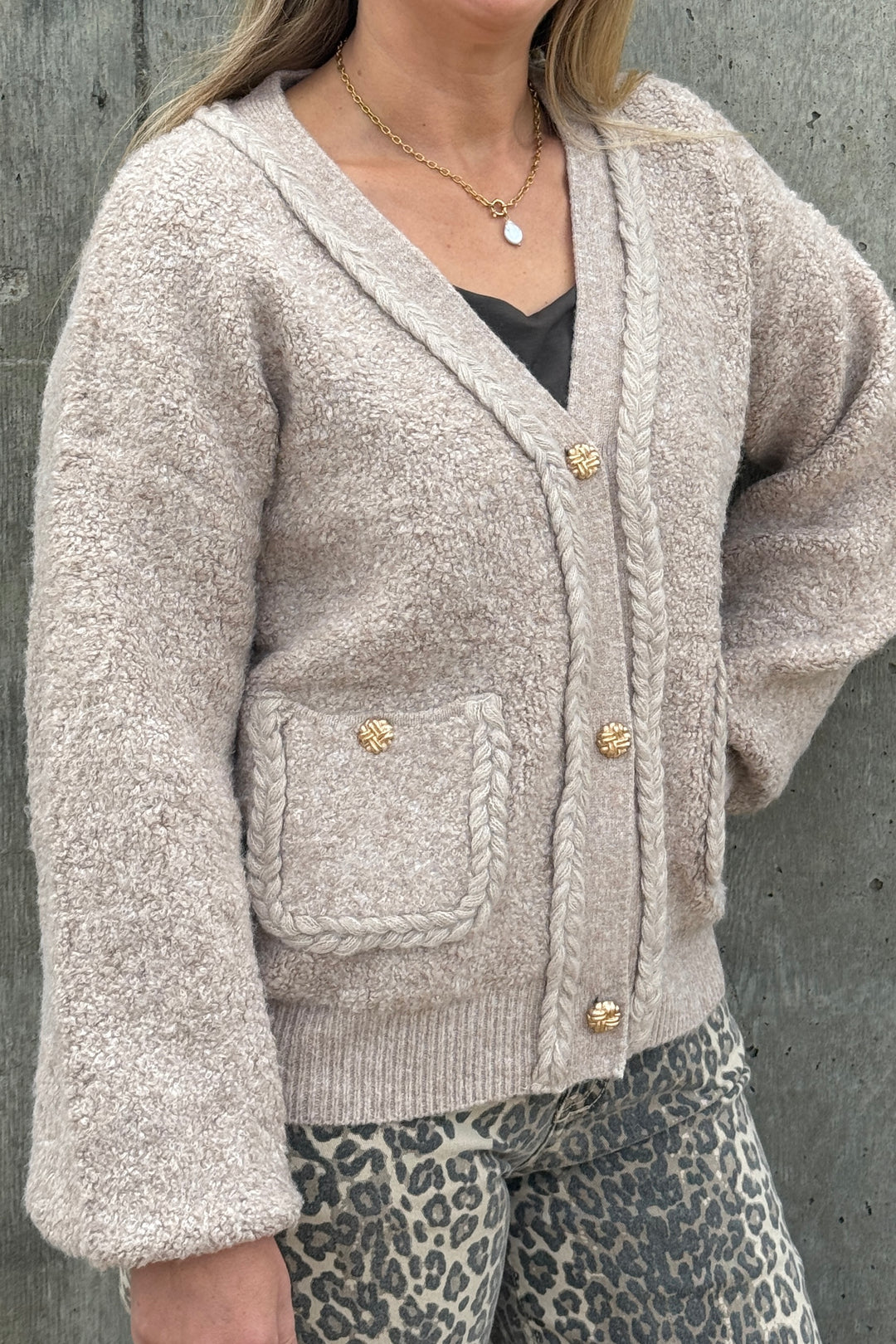 Teddy V Neckline Cardigan