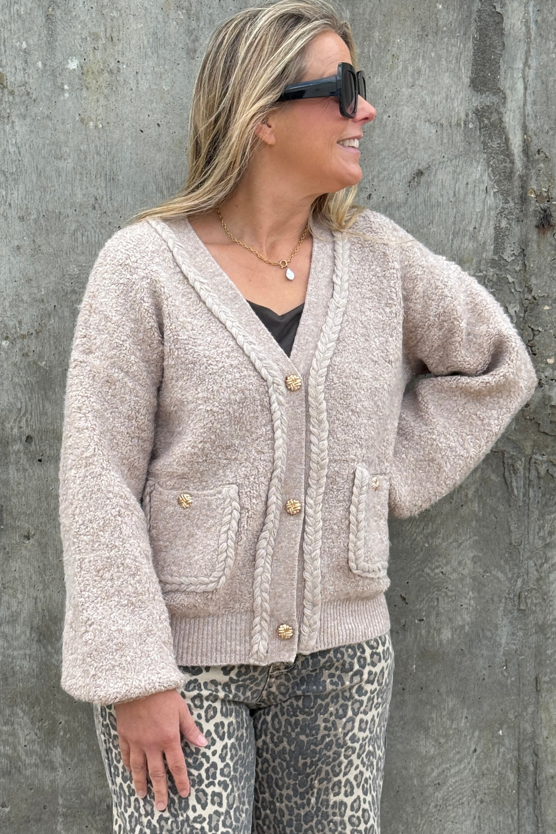 Teddy V Neckline Cardigan
