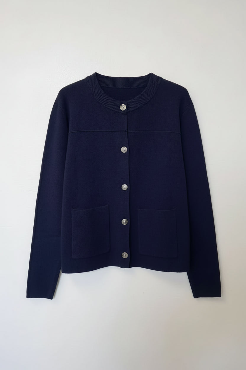 Cora Collarless Cardigan