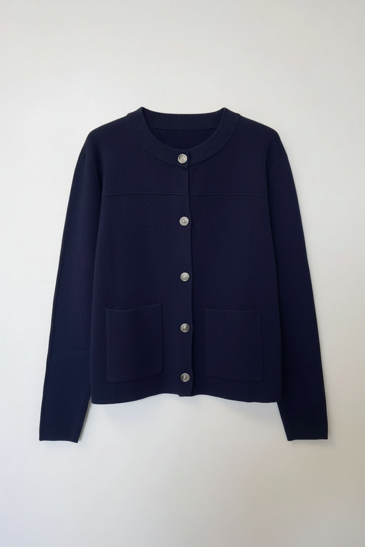 Cora Collarless Cardigan