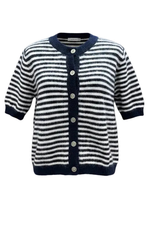 Tilly Navy x White Short Sleeve Cardigan