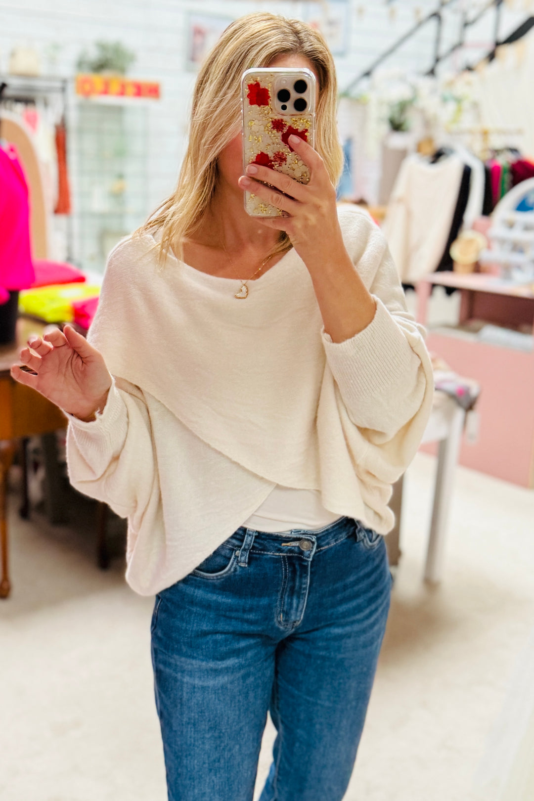 Jenny Crossover Batwing Jumper