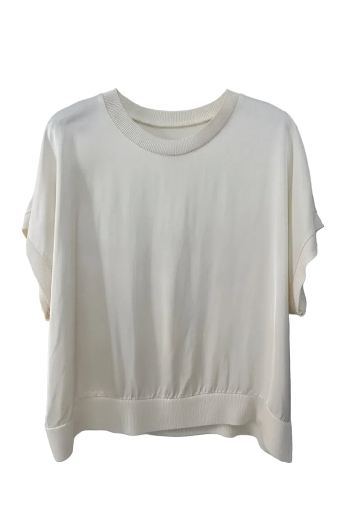 Erin Crew Neck Silk Blend Top
