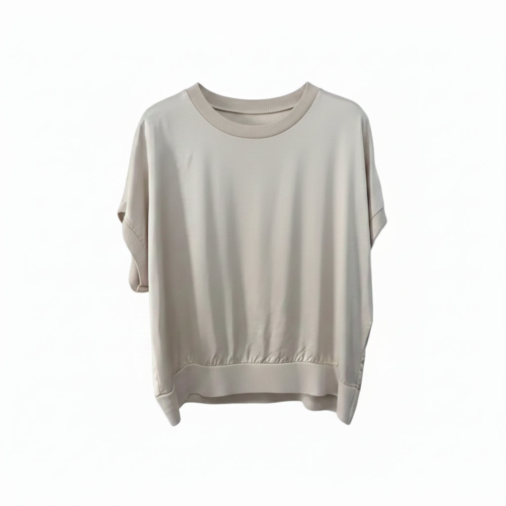 Erin Crew Neck Silk Blend Top