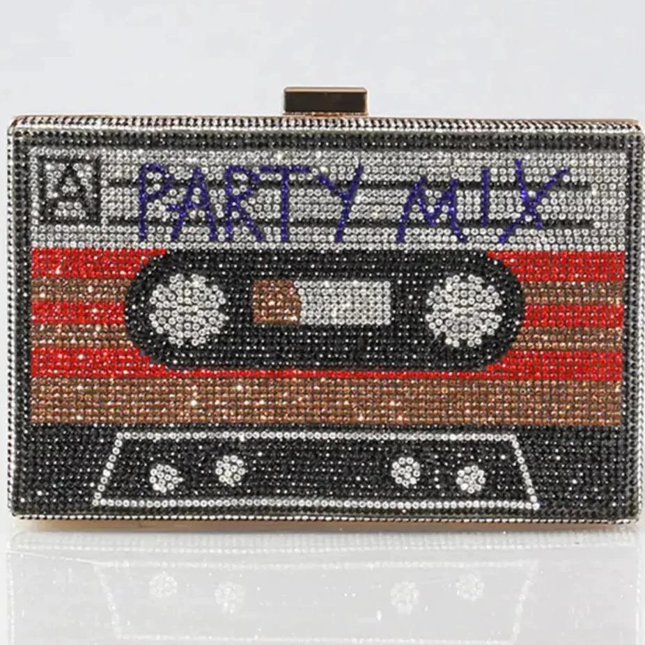 Party Mix Cassette Evening Clutch Bag