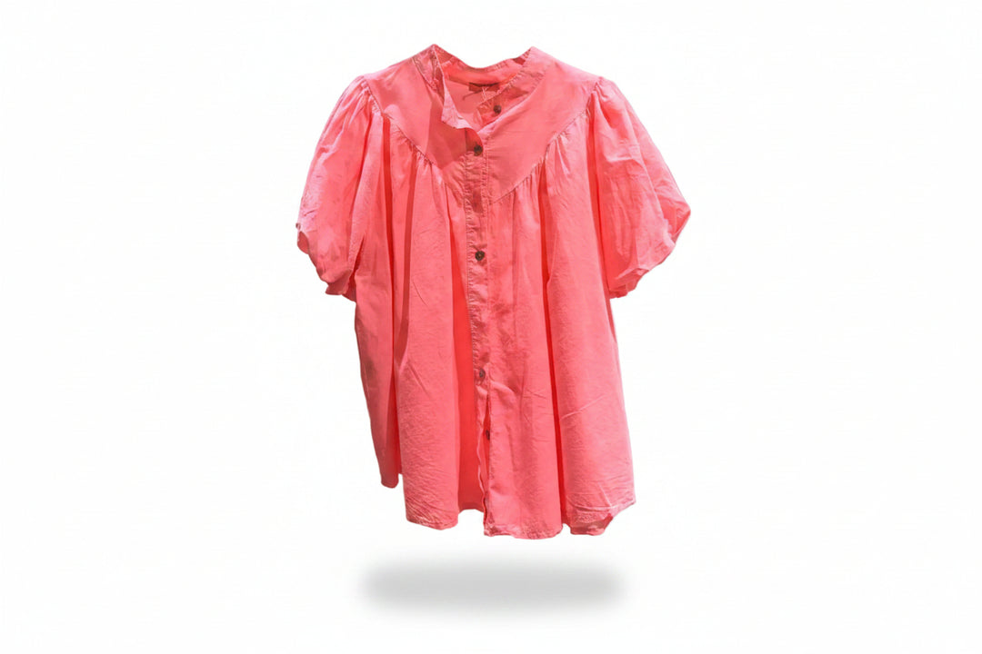 Pink raincoat on a white background