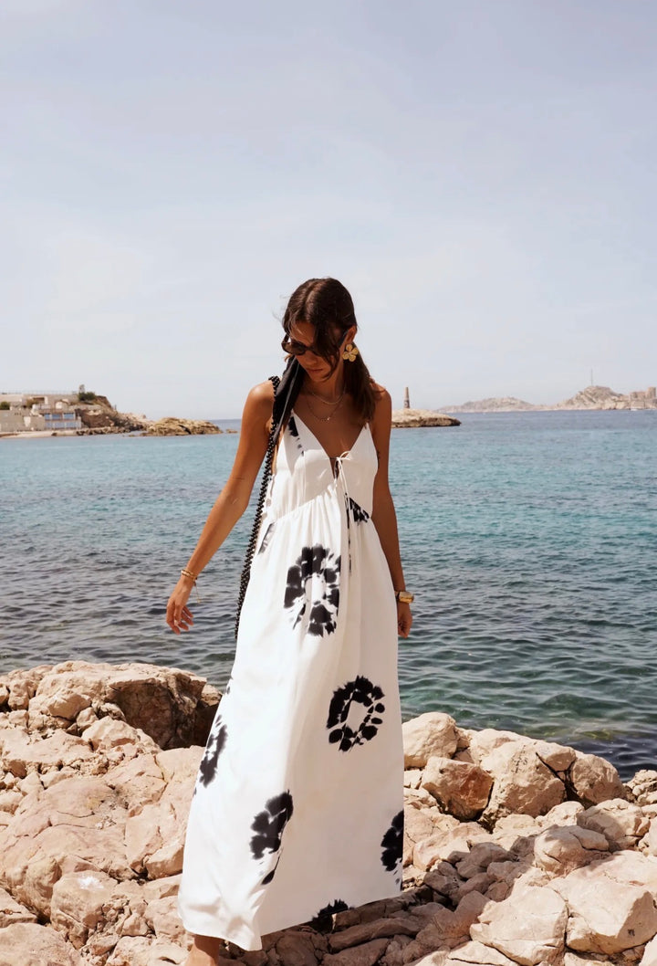 Kos White and Blue Dress