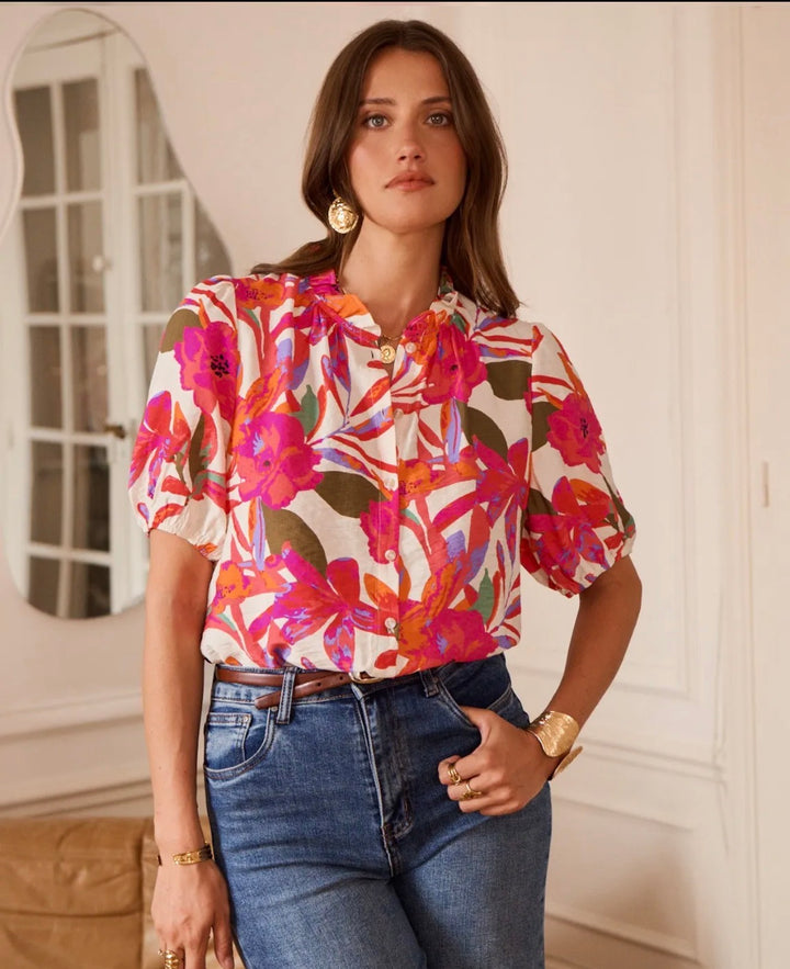 Dahlia Floral Blouse