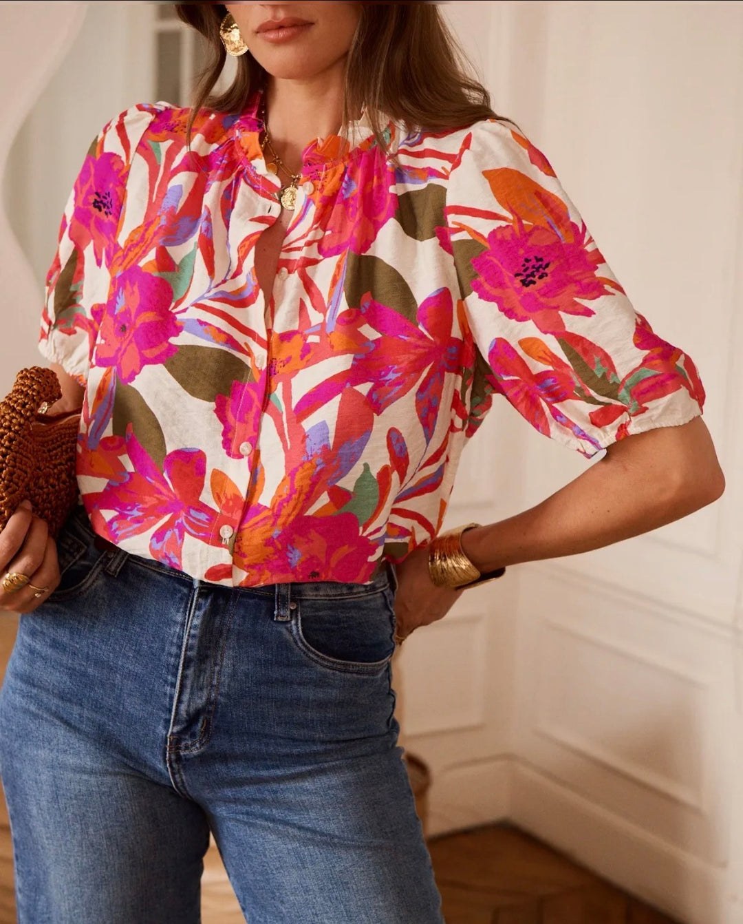 Dahlia Floral Blouse