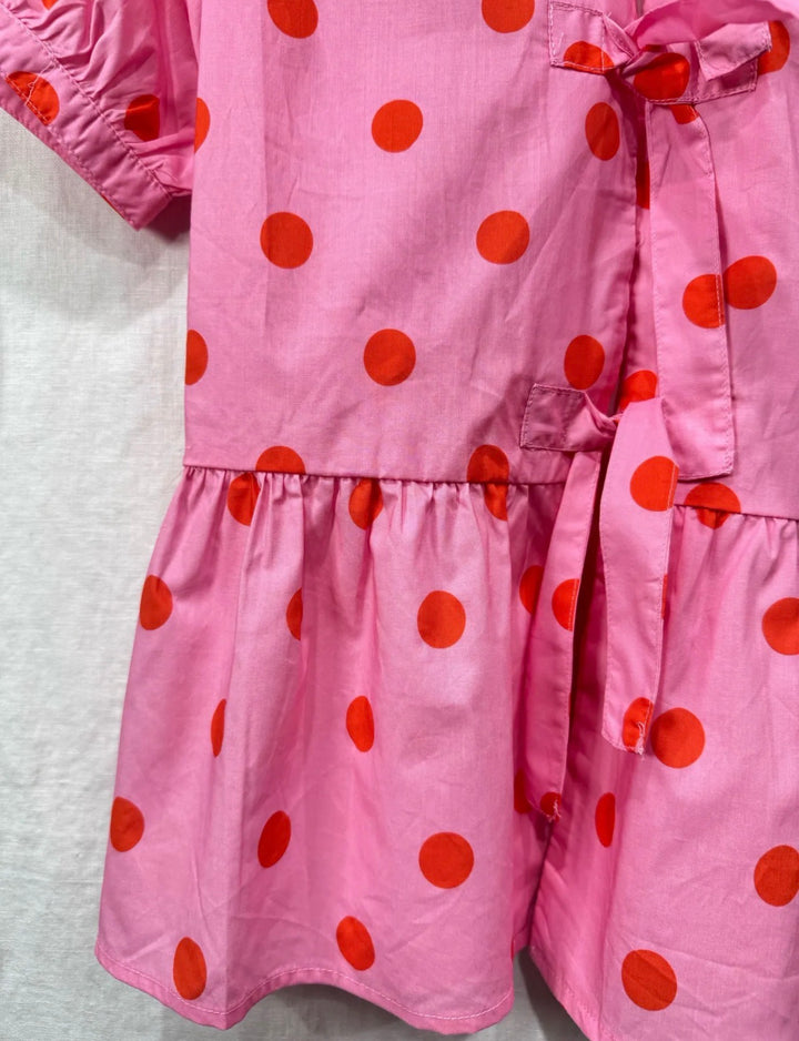Dotty Polka Dot Tie Red and Pink Top