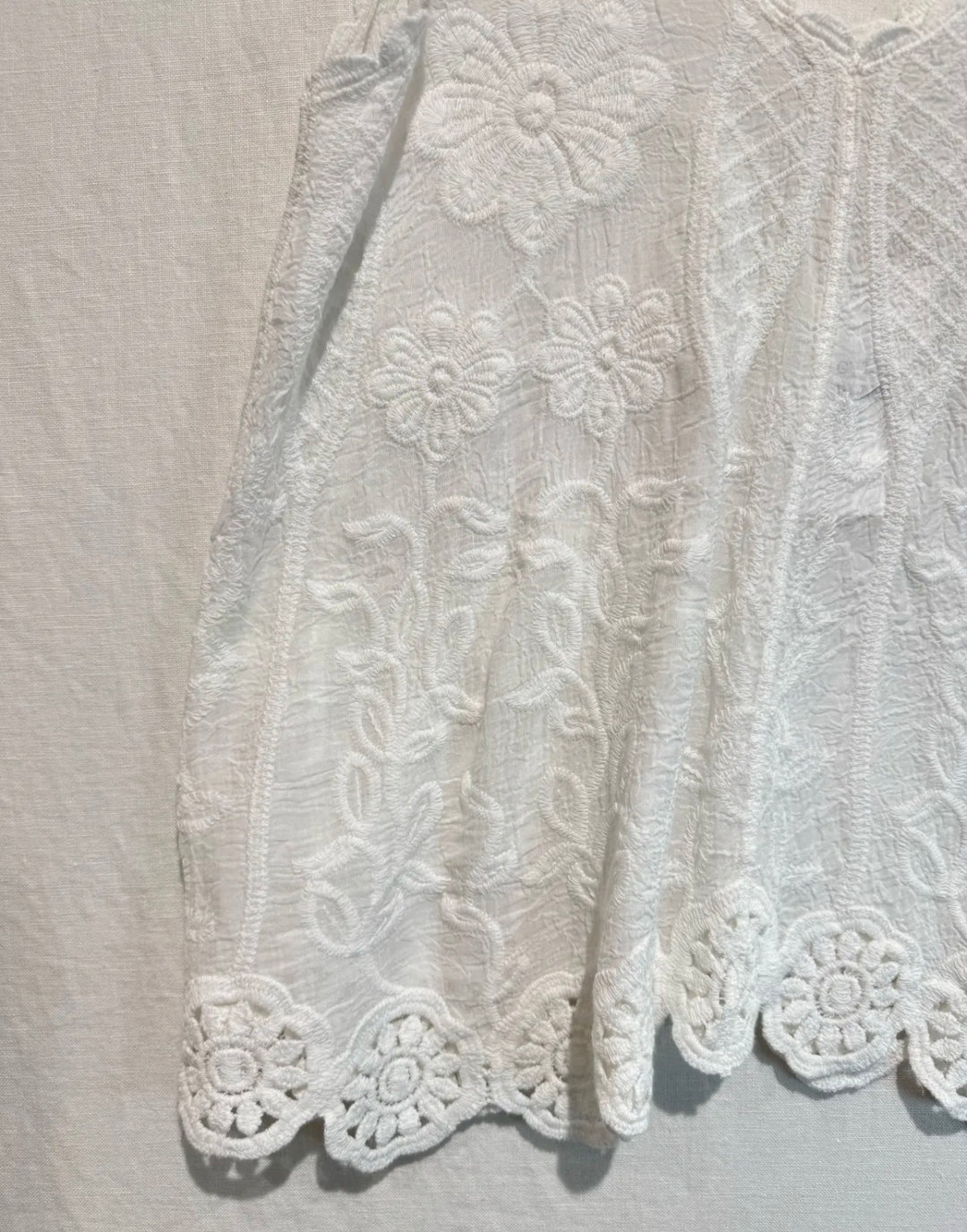 Bettina Boho Crochet White Vest Top