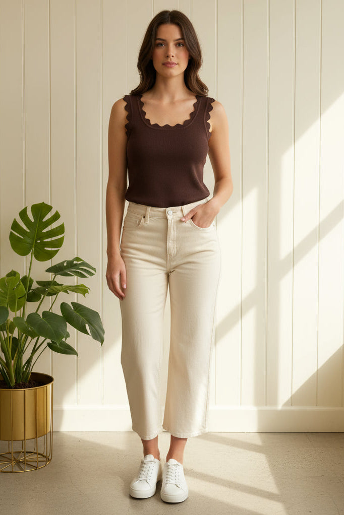 Robyn Scallop Vest Tank Top