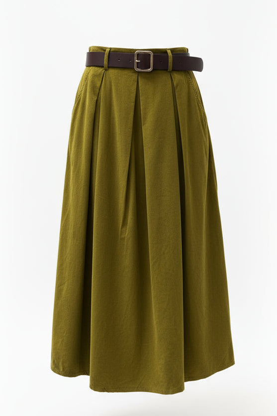 Helen Baby Cord Box Pleat Skirt