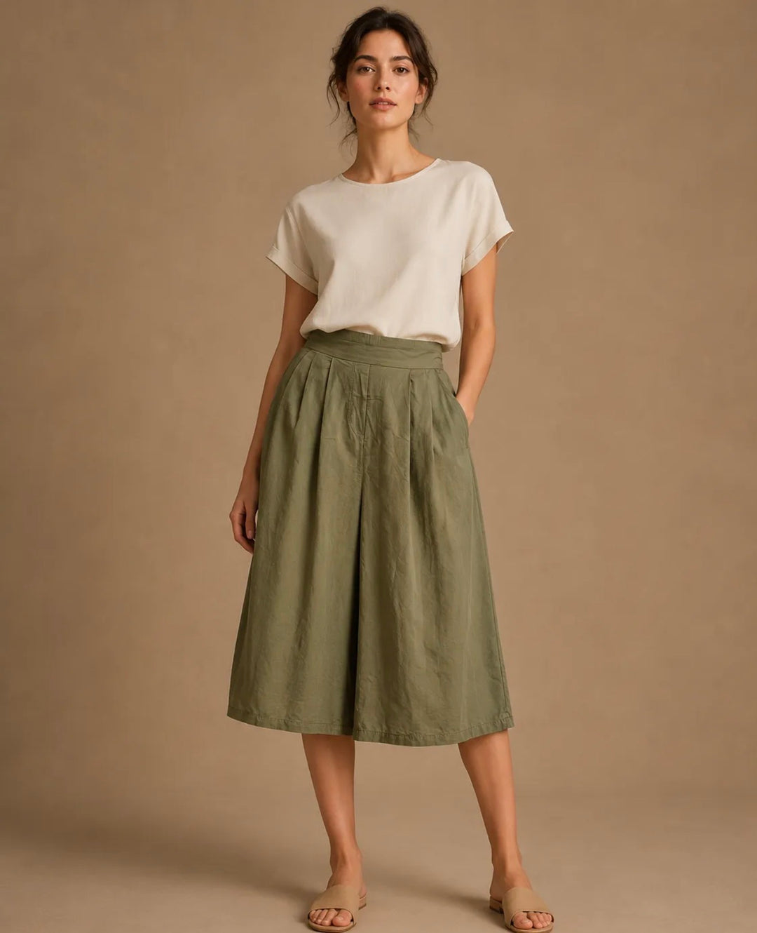 Lavine Cotton Culotte Trousers