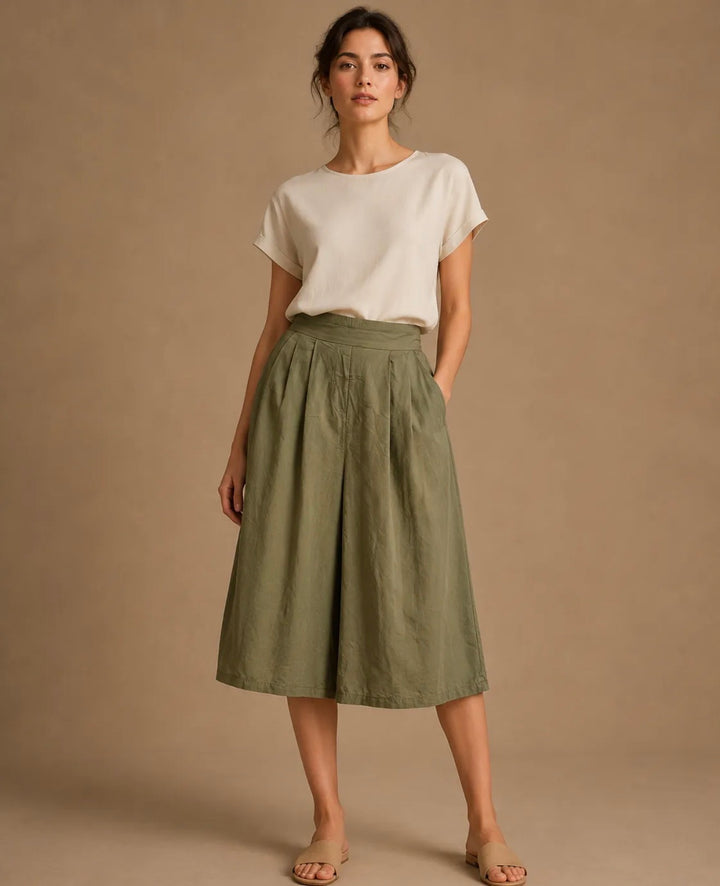Lavine Cotton Culotte Trousers