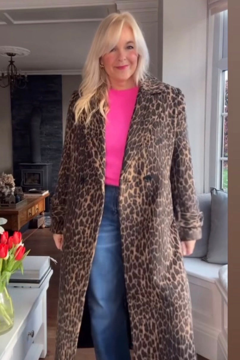 Mandy Alpaca Blend Long Sleeve Knit Jumper (Neon Pink)