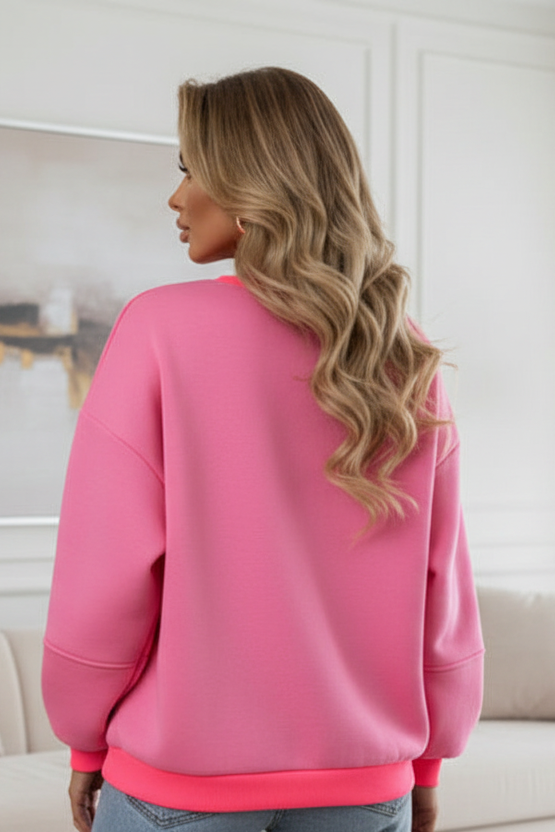 Mia Sweatshirt (Pink x Neon Pink)