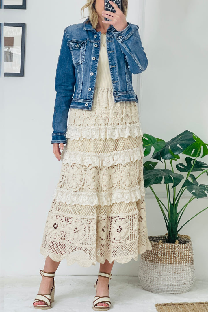 Belle Tiered Crochet Skirt
