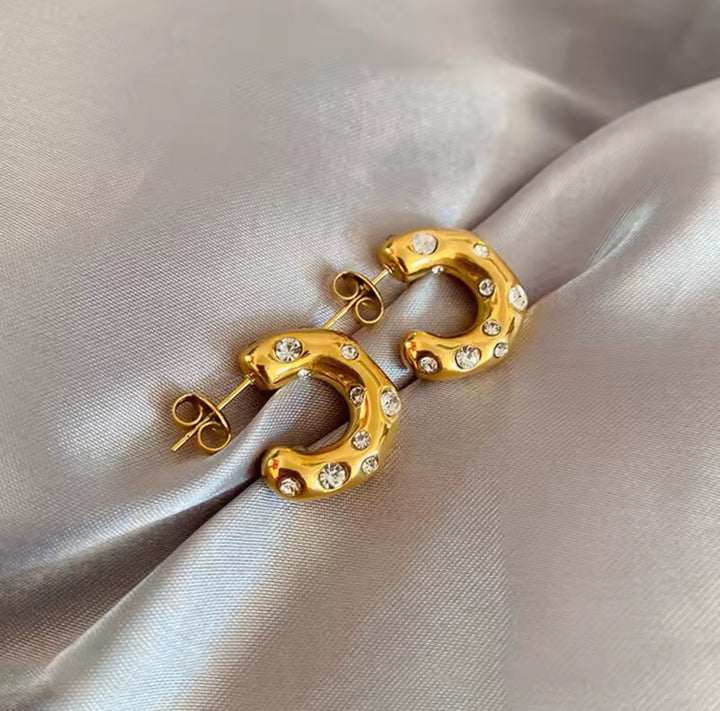 Chunky Huggie Hoops