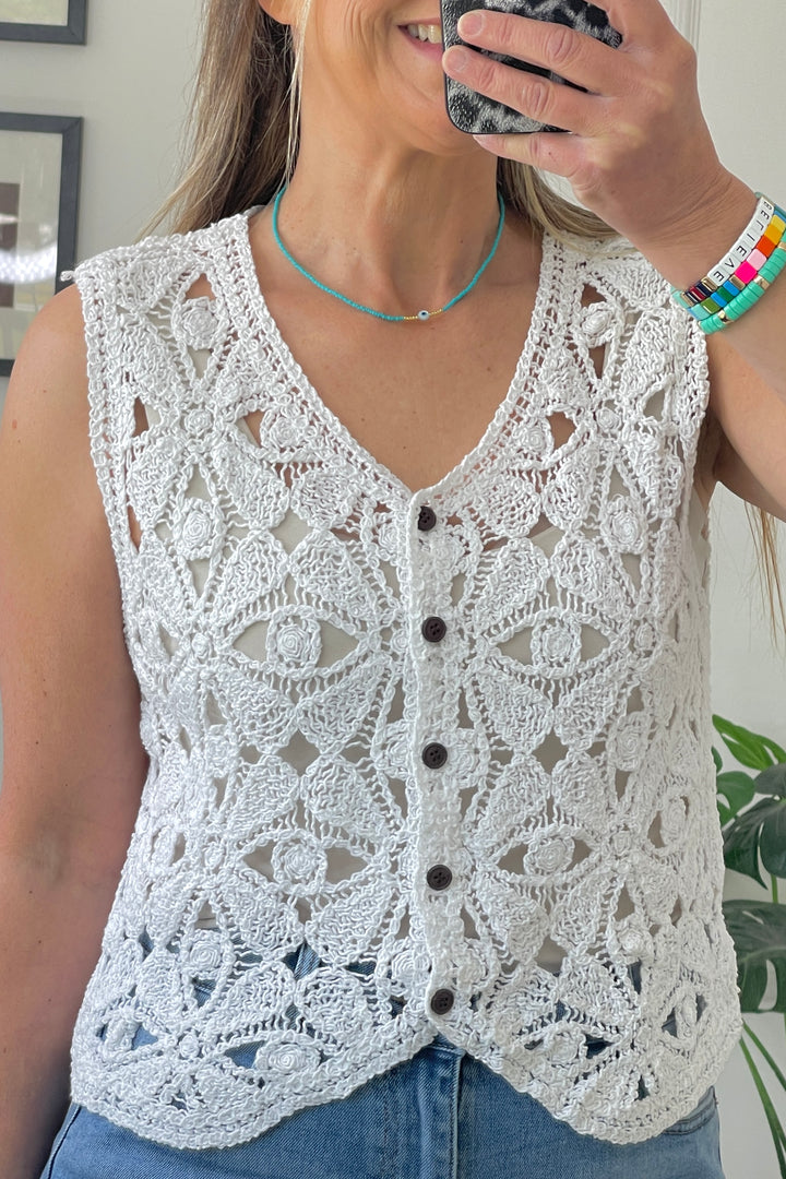 Fiona Crochet Waistcoat