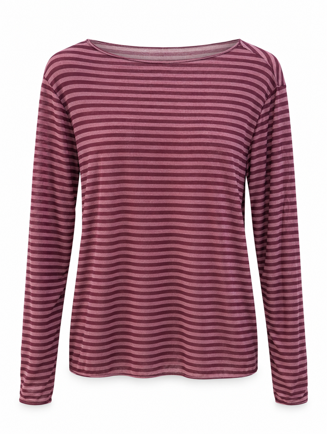 Cici Cashmere Blend Striped Long Sleeve Layering Top