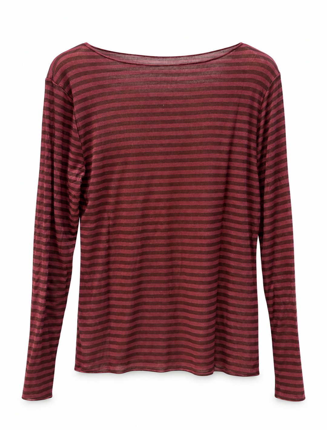 Cici Cashmere Blend Striped Long Sleeve Layering Top