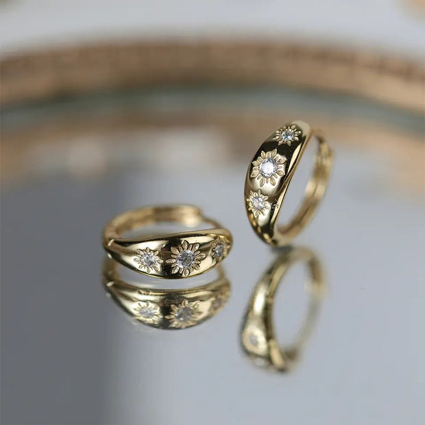 Crystal Huggy Hoop Earrings | North Star