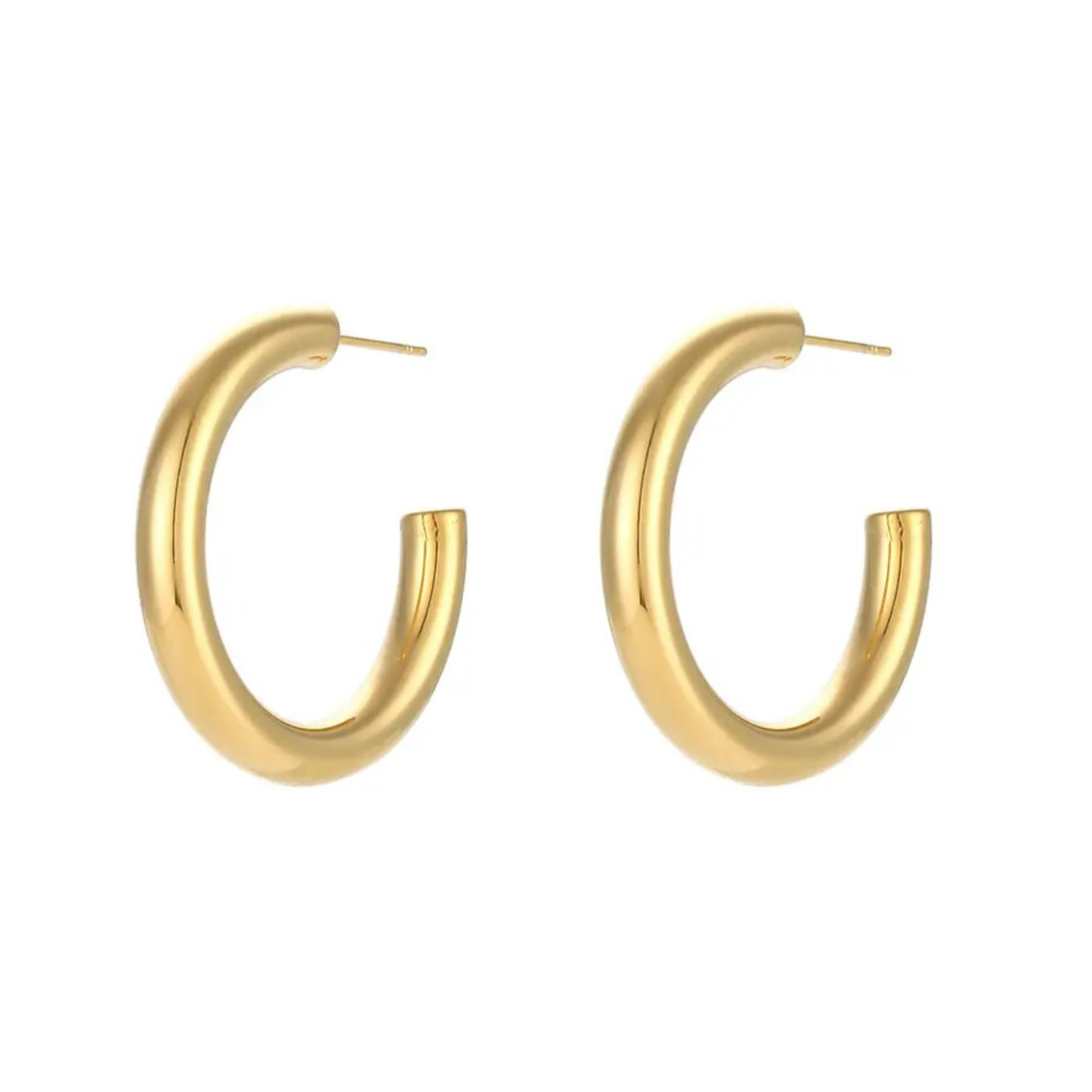 Classic Stainless Steel Hoops | Gold