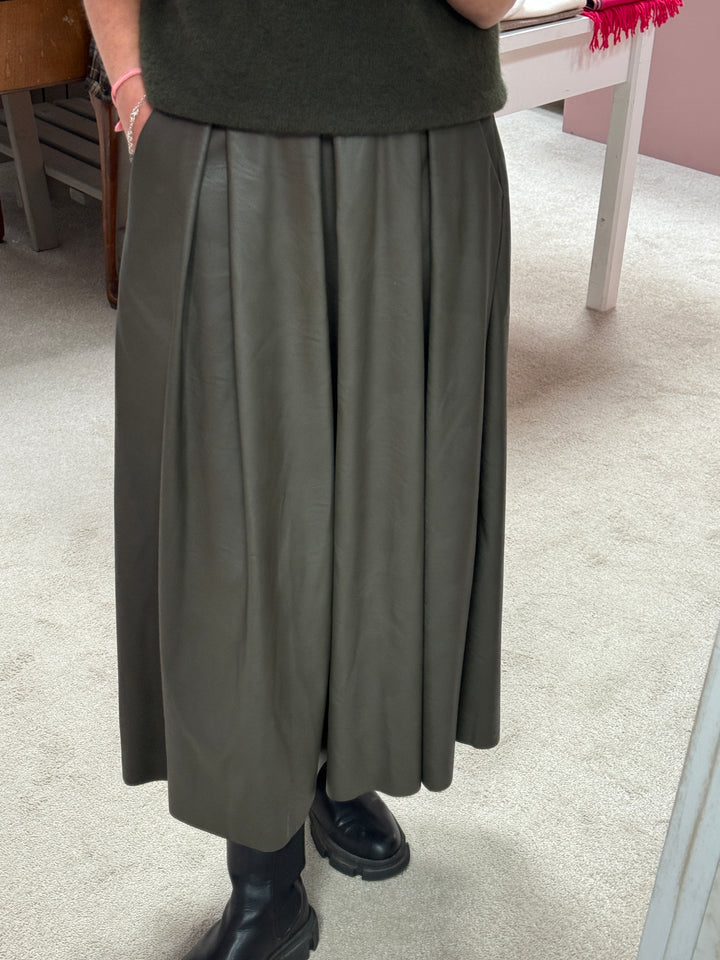 *** PRE ORDER *** Roxie Vegan Leather Pleather Skirt - Chocolate, Black and Burgundy colours