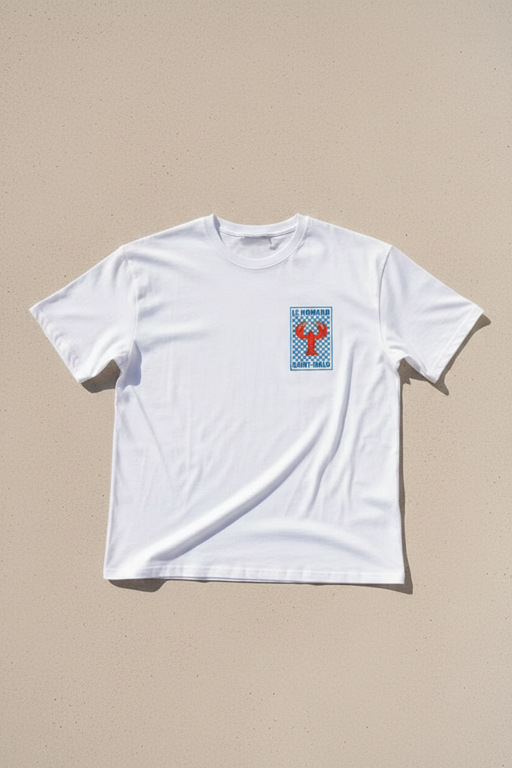 Lobster Oversized White T Shirt