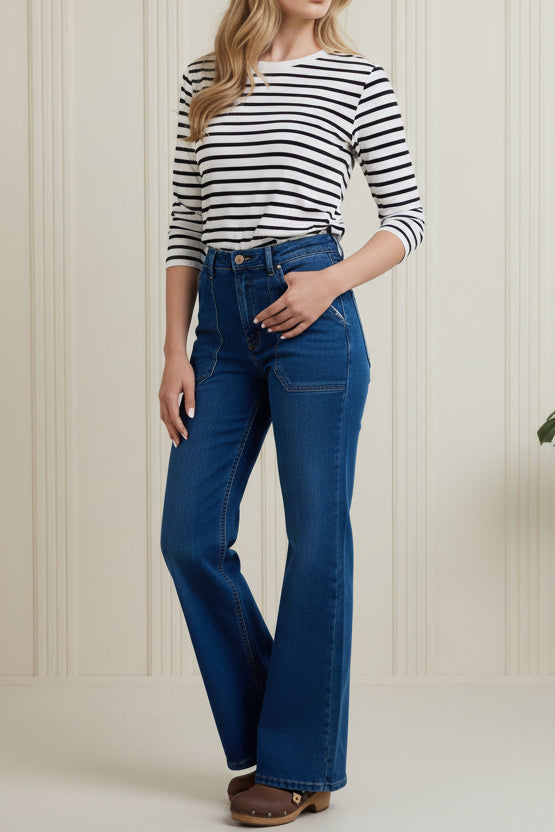 Loretta Denim Jeans (Dark Wash)