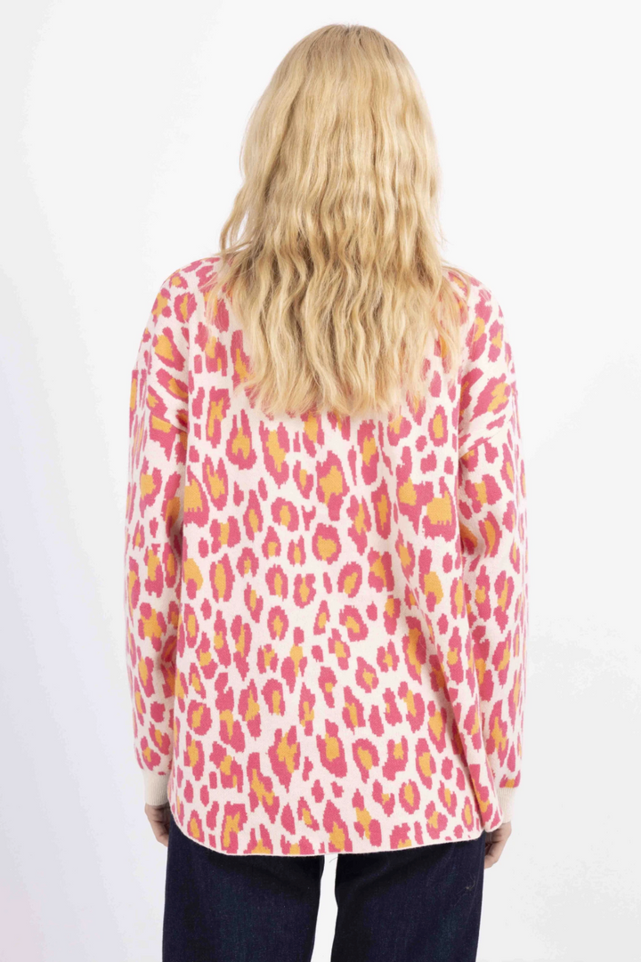 Lotte Leo Cardigan (Pink x Orange)