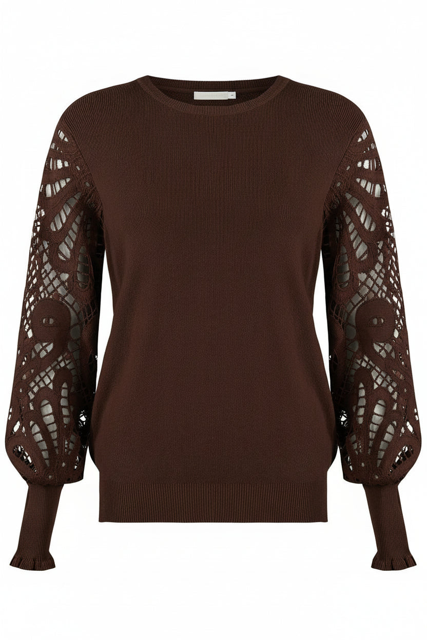 Molly Crochet Sleeve Jumper - colours to choose