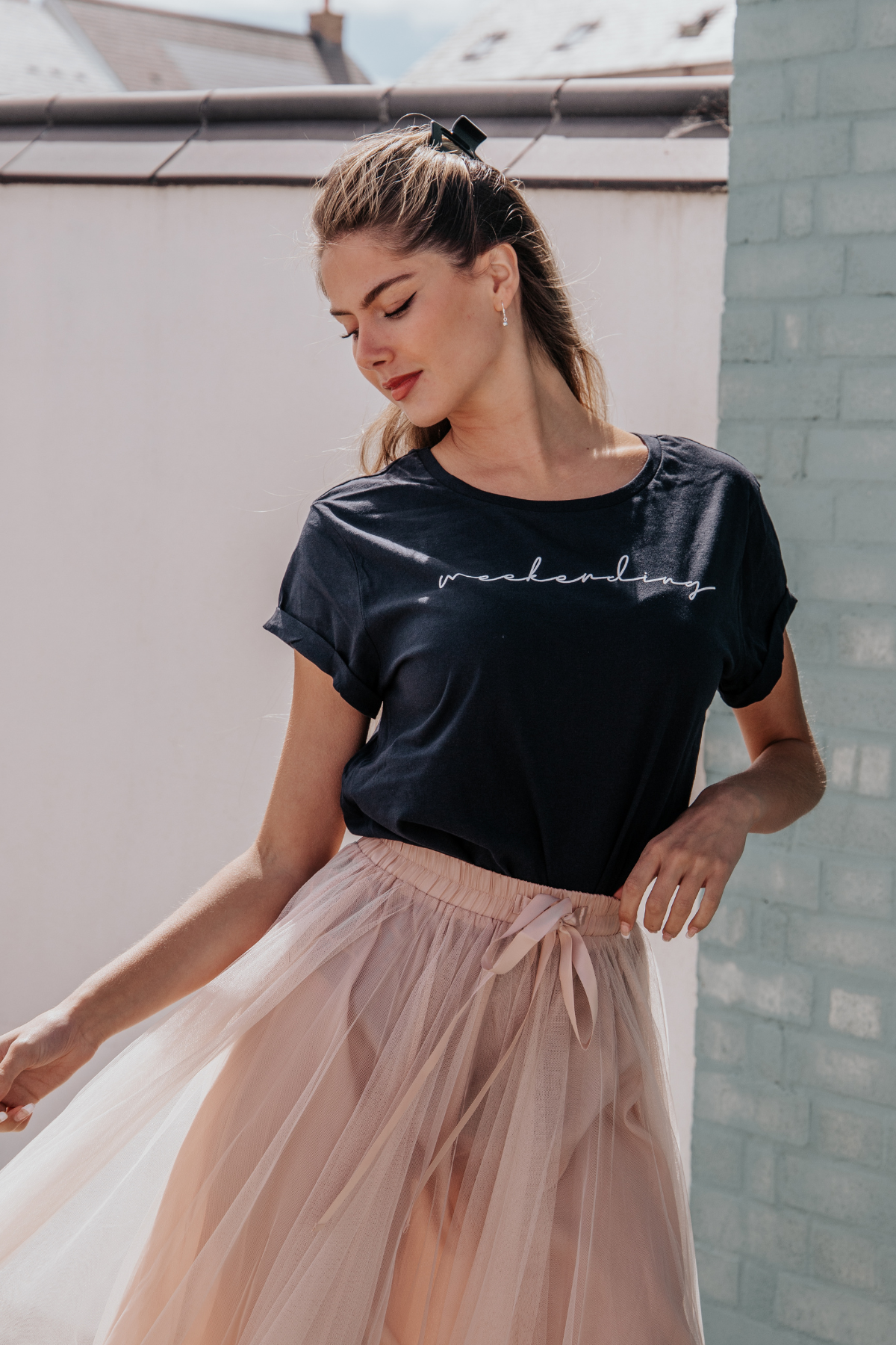 Weekending Organic Cotton T Shirt (Black)