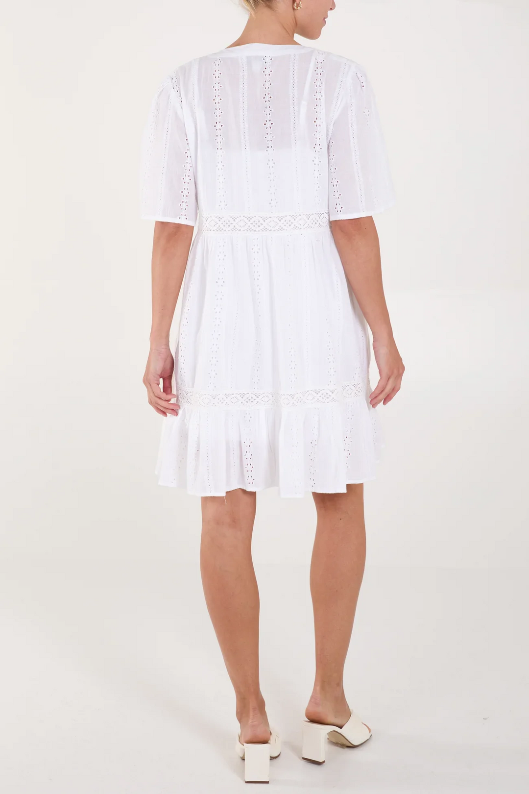 Bess Cotton Dress | White