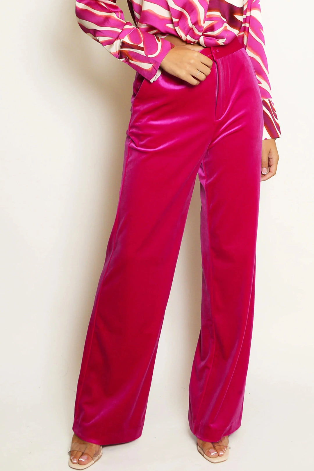 Riley Velvet Trousers | Pink