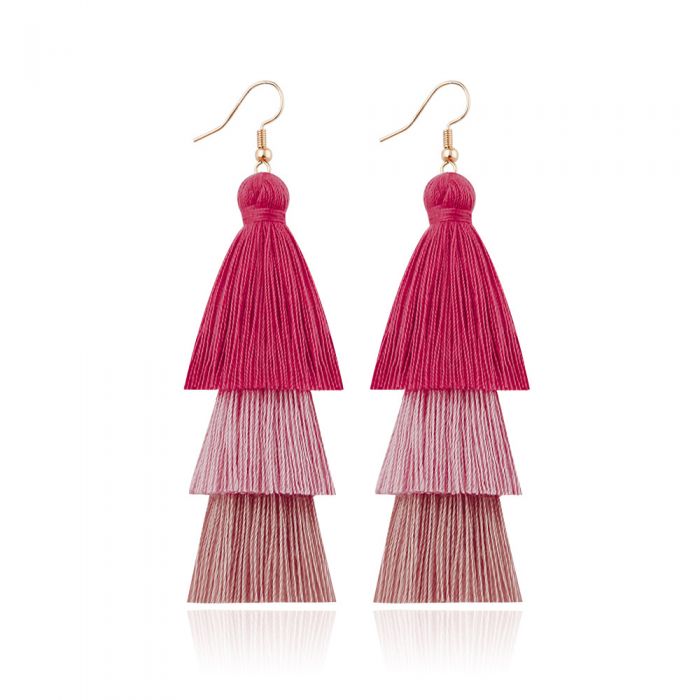 Tassel Earrings | Pink