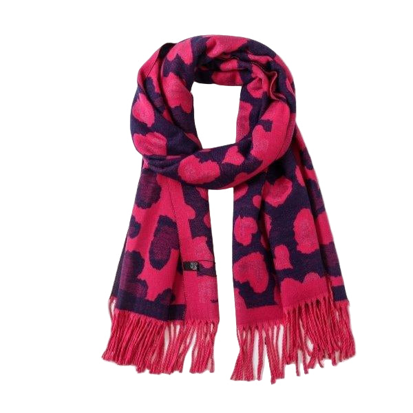 Leopard Hearts Cashmere Blend Scarf