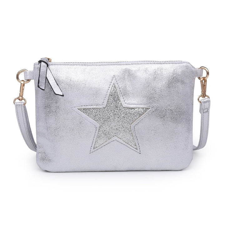 Silver Festival Boho Star Crossbody Bag