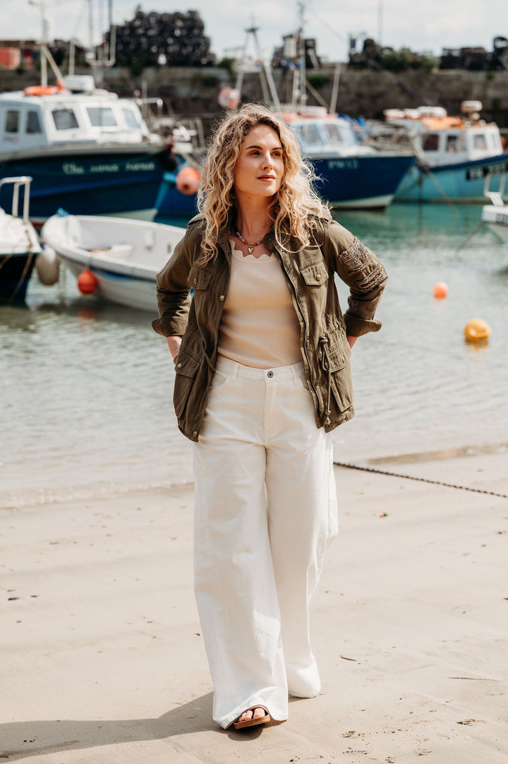 Fletcher Wide Leg Panelled Jeans