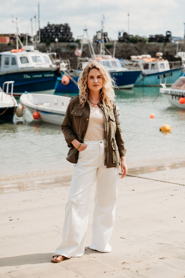 Fletcher Wide Leg Panelled Jeans