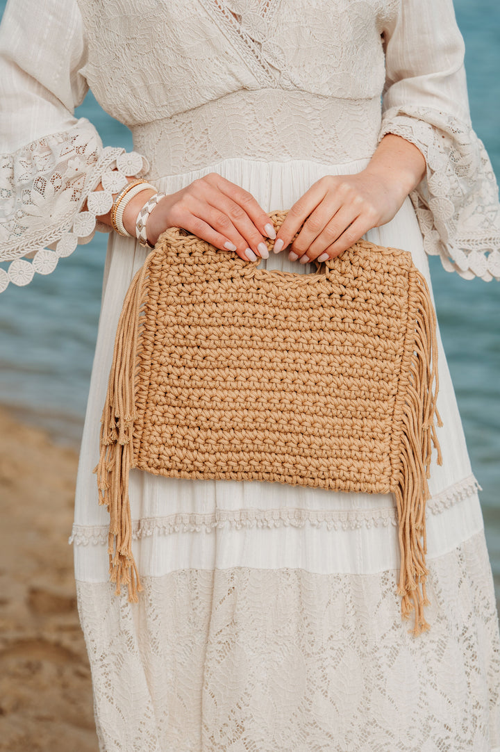 Faro Woven Fringe Boho Bag