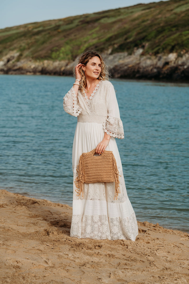 Faro Woven Fringe Boho Bag