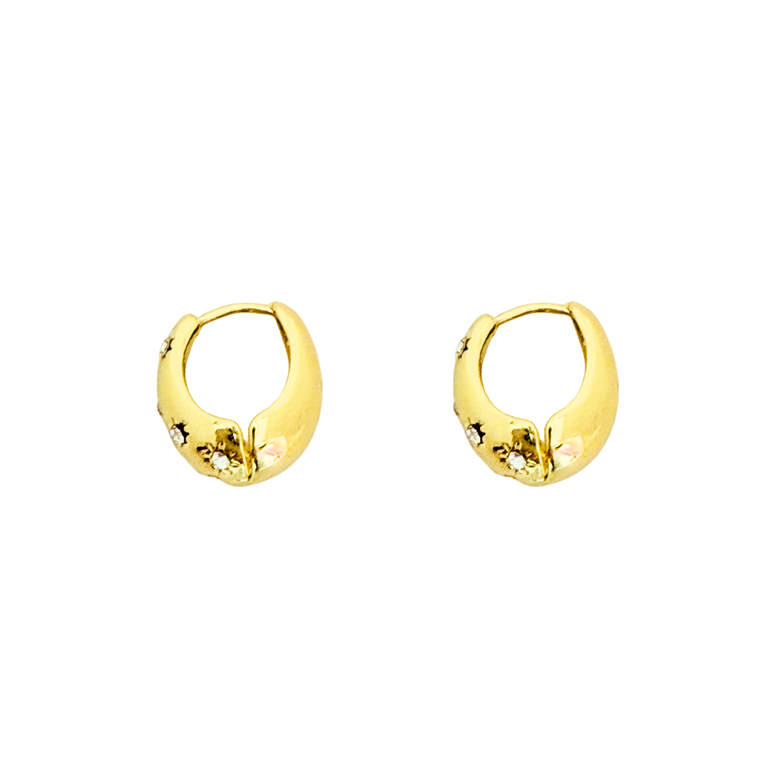 North Star Chunky Dome Stainless Steel Earrings